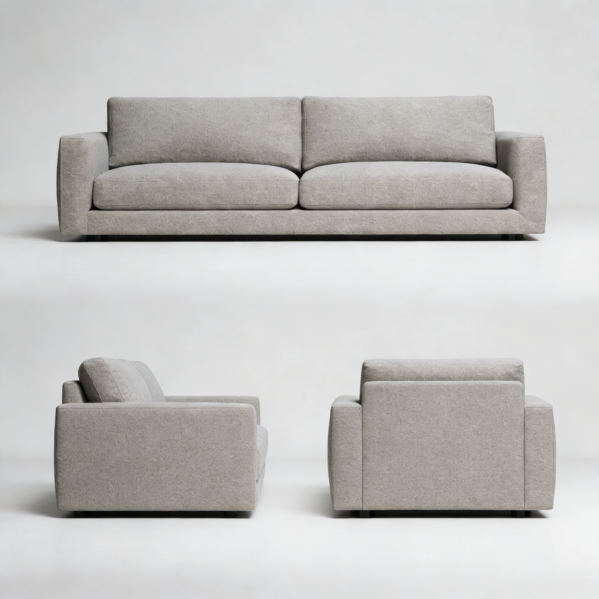 Aura Sofa - Bohoes Samt Grau