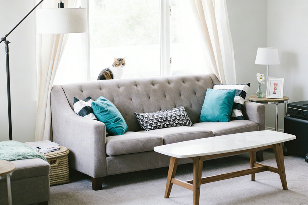 Berlin Esstisch aus Walnussholz - Grün