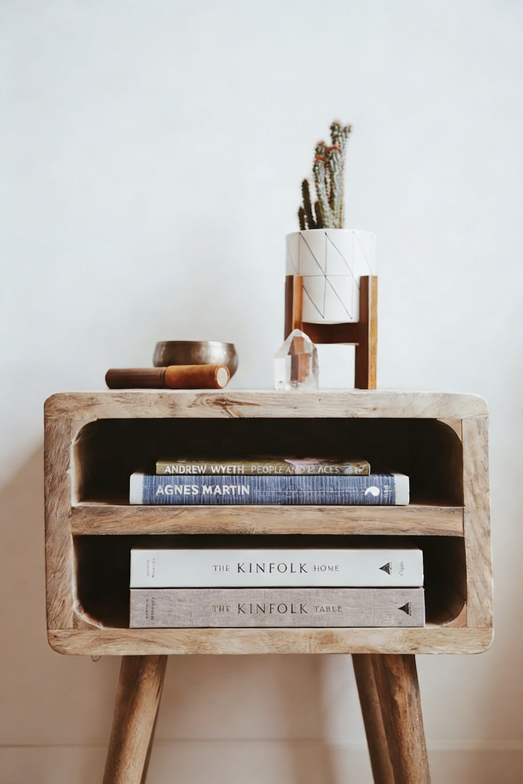 Dream Bett mit Eichenholz-Kopfteil - Grau